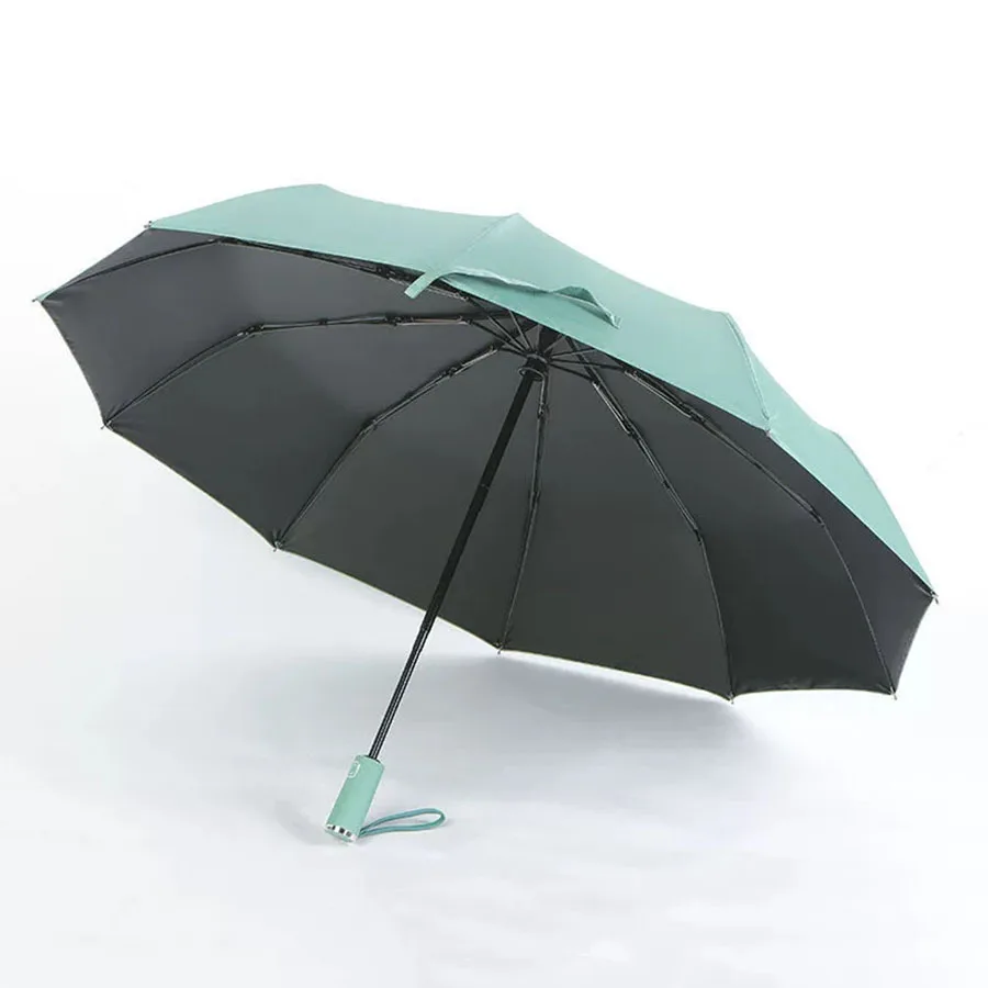 (verde Claro, 10k) Guarda-chuva Automático Elegante - Proteção Uv, Resistente Ao Vento, Adequado Para Dias Ensolarados E Chuvosos.