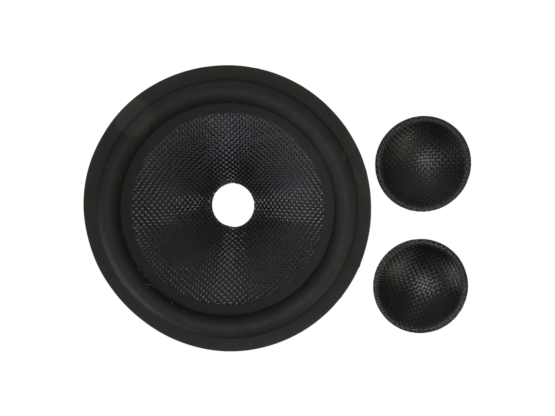 Cone de Papel para Subwoofer, Borda de Borracha, Diâmetro Interno 1 polegada, Preto | S/MARCA
