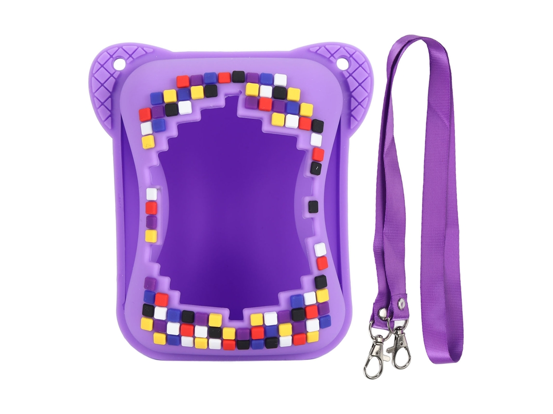 Cubierta De Silicona Con Cordón Para Mascota Digital Bitzee Juguete Interactivo Resistente A Arranhões Roxo