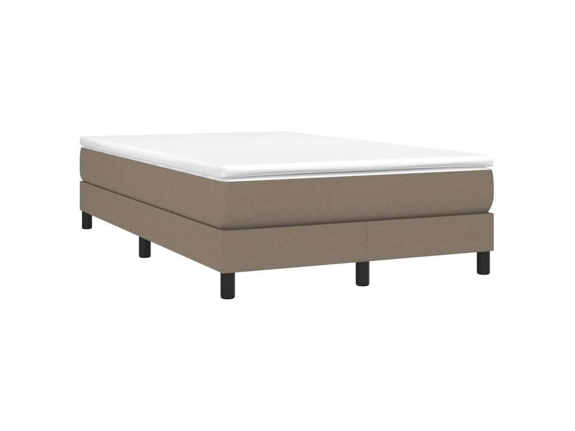 Cama Boxspring com Colchão 120x190 cm Tecido Castanho Acinzentado MAISON EXCLUSIVE