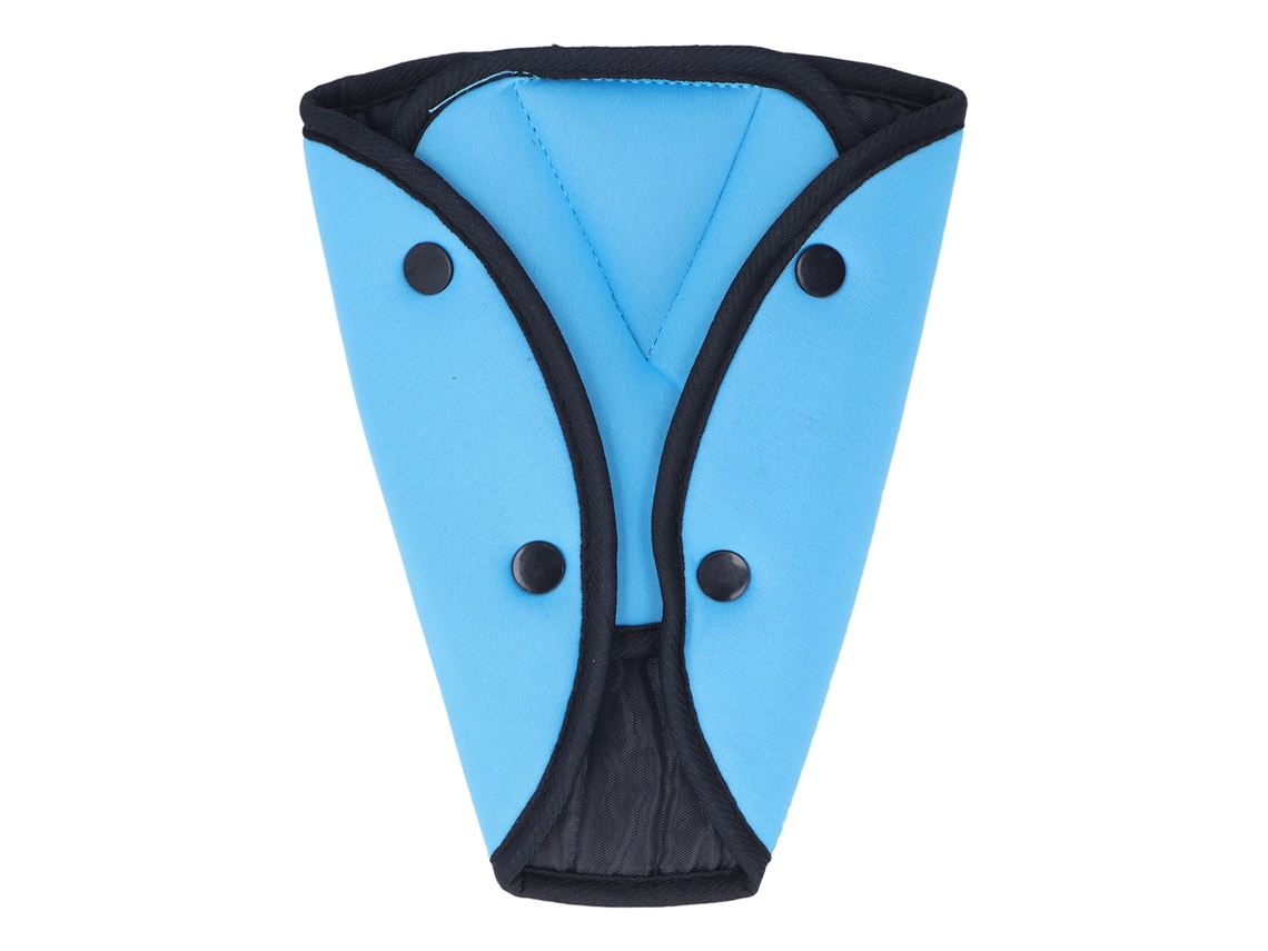 Ajustador De Cinto Infantil Triangular Absorve Vibrações Seguro Estável Algodão Transpiravel Azul Para Carro