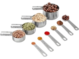 Copo Medidor Em Aço Inoxidável Com Colheres Medidoras Utensílios De Cozinha Empilháveis Em Aço I Gokoco