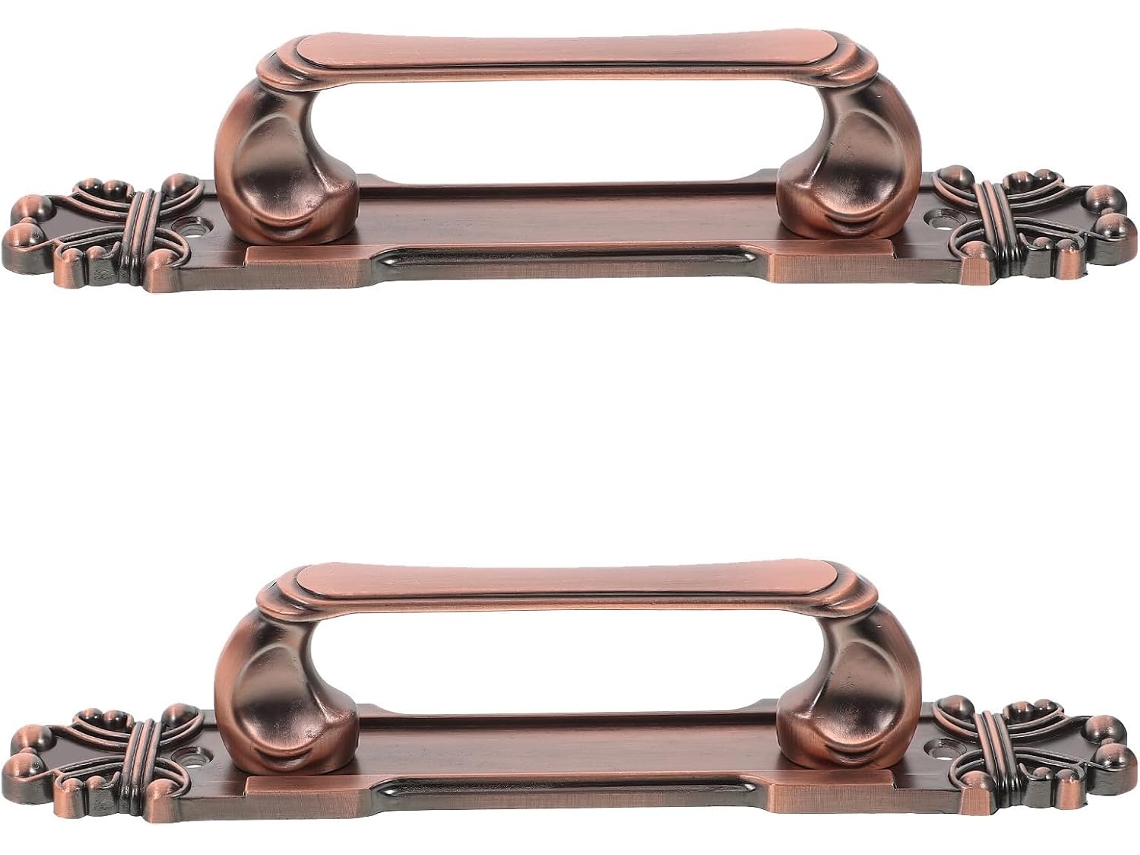 Supvox Conjunto De 2-puxadores Vintage Para Portas Armários Cozinha, Estilo Europeu, Em Liga De Alumínio Marrom, Com