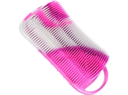 Escova De Massagem Corporal Silicone Mikinona, Esponja Esfoliante De Dupla Face Com Ganchos Para Shampoo E Mistura Banho