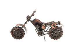 Ornamento De Motocicleta Vintage Em Ferro Modelo Retrô Escultura Em Metal Grande Para Meninos