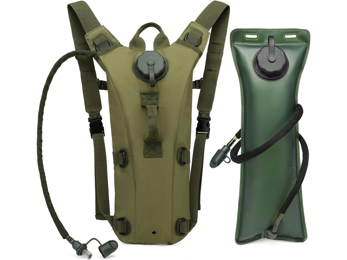 Mochila De Hidratação Para Atividades Ao Ar Livre, 18×48×2 Cm, 3 Litros, Verde Militar, Mochila Com Reservatório De Água, Mochila De Hidratação