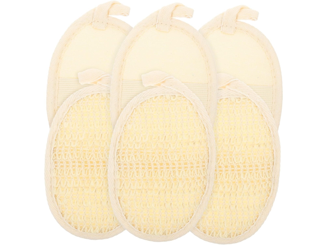 Veemoon Conjunto De 6-esponjas Esfoliantes Bucha Para O Corpo, Discos Esfoliantes De Bucha Para Limpeza Facial E Banho