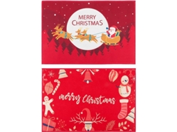 Tapetes de entrada de Natal, 2pcs, vermelho e branco NOVA LINE