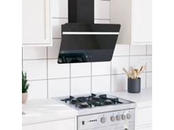 Vidaxl Exaustor De Parede 60 Cm Aço E Vidro Temperado Preto