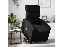 Vidaxl Poltrona Reclinável Elevatória Elétrica Couro Artificial Preto