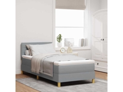 Vidaxl Cama Box Spring Led Cinzento-claro 80 X 200 Cm Tecido