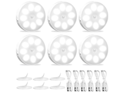 Lurelia, Luz Noturna Led, Sensor Pir, Recarregável Usb, Magnética, Autoadesiva, 3 Modos, 6000k, Armário