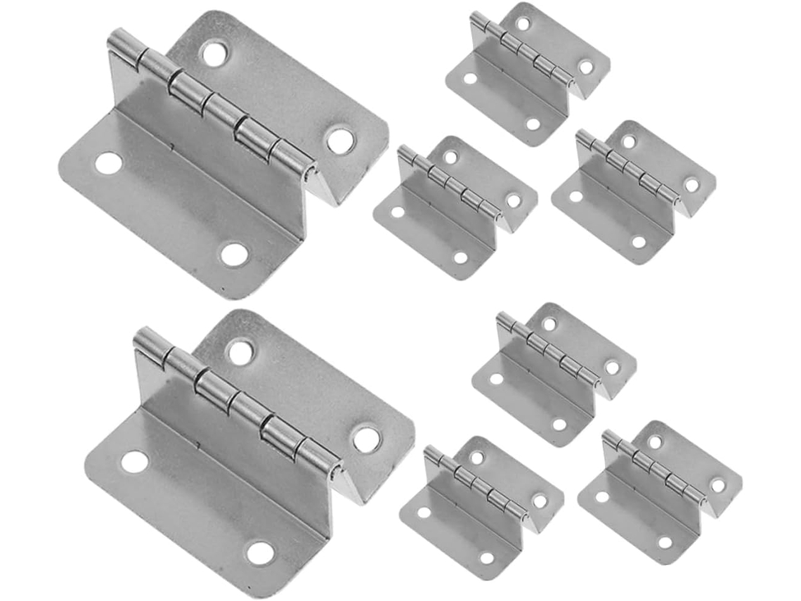 Conjunto De 8 Dobradiças Aço Inoxidável Para Armários, Com Design