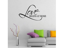 Adesivos O Amor Começa Em Casa Murais Pvc Decoração De Salão 75,4 Cm * 43,1 Cm
