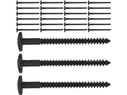 Inoomp Sistema De Fixação Reforçada Com 60 Peças Em Plástico Para Persianas Vinil Pretas, Ideal Para Restauração E