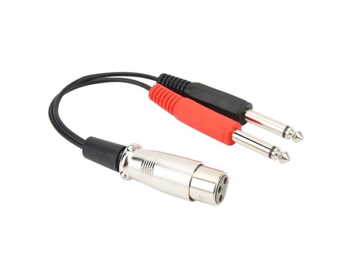 Cabo de Microfone Divisor HURRISE Duplo Xlr Y 1/4 de Polegada Macho para Xlr Fêmea Cabo de Áudio Divisor Y Xlr Fêmea Para