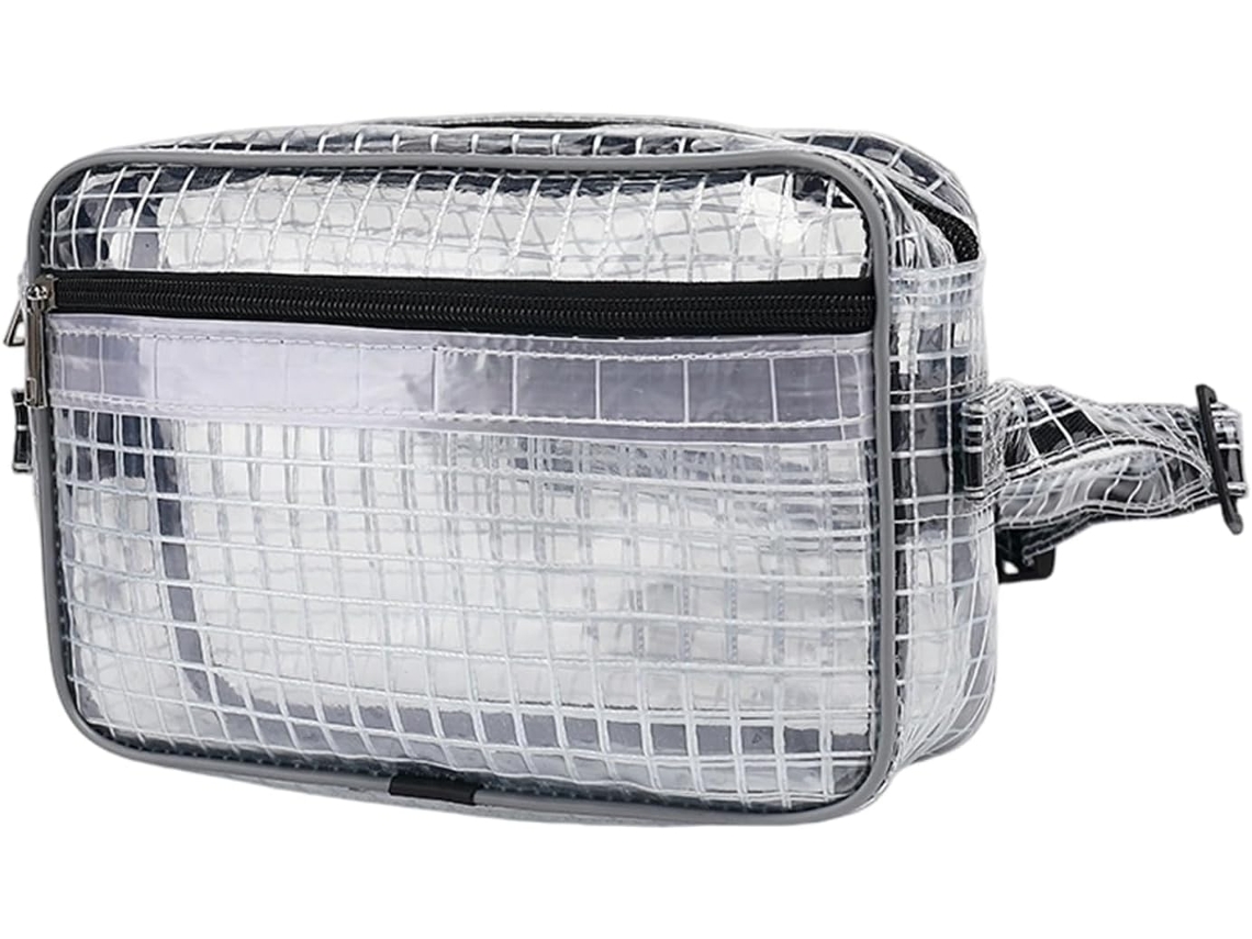 Bolsa de cintura transparente e ajustável para ferramentas, leve, ideal para viagens, passeios e armazenamento. Perfeita.