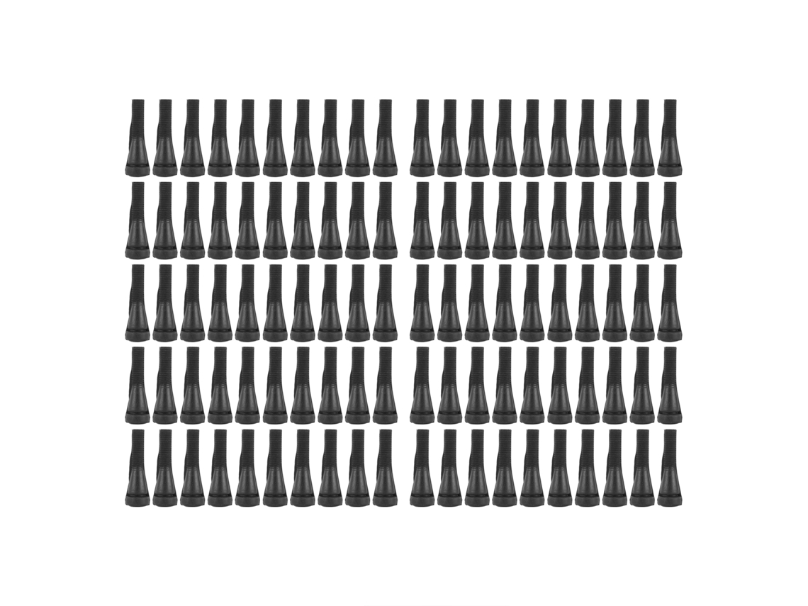 100pcs Bastões Borracha Despenar Aves Preto