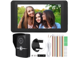 Interfone De Vídeo Com Fio De 7 Polegadas (exibição De Hora, Função De Captura De Fotos)