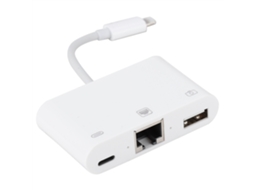 Adaptador Lightning para Ethernet Rj45 com Carregamento LAXISCREED