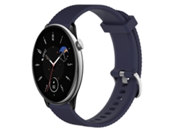 Bracelete de Smartwatch para Amazfit GTR Mini de silicone texturizado de diamante de 20 mm (azul meia-noite)