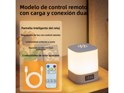 (com Controle Remoto) Luz Noturna Led Recarregável Com Visor De Relógio E Interruptor De Toque