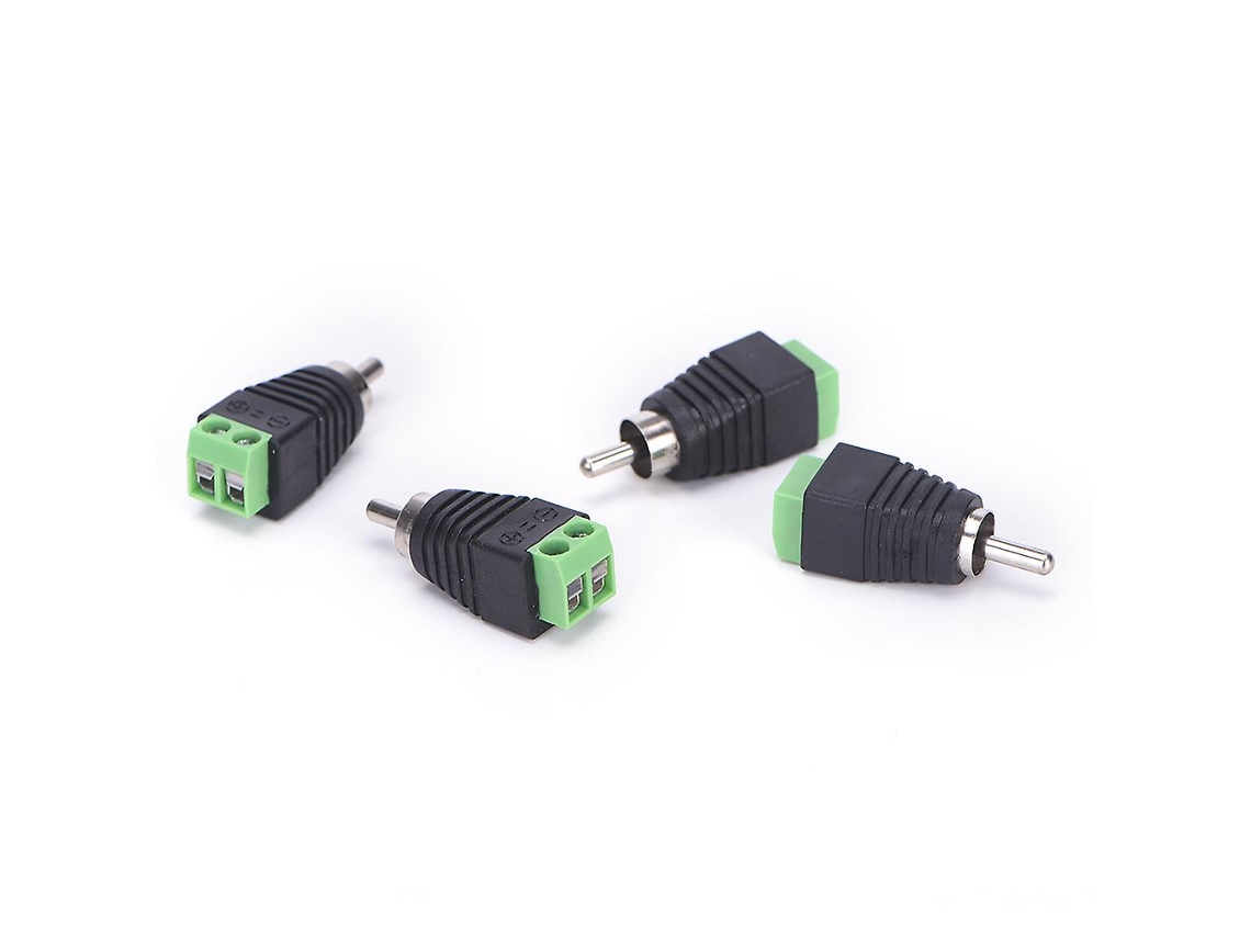 Conjunto De 4 Adaptadores Cabo Alto-falante Para Conector Rca Macho Áudio, Design Profissional Hfmqv -aquaforge