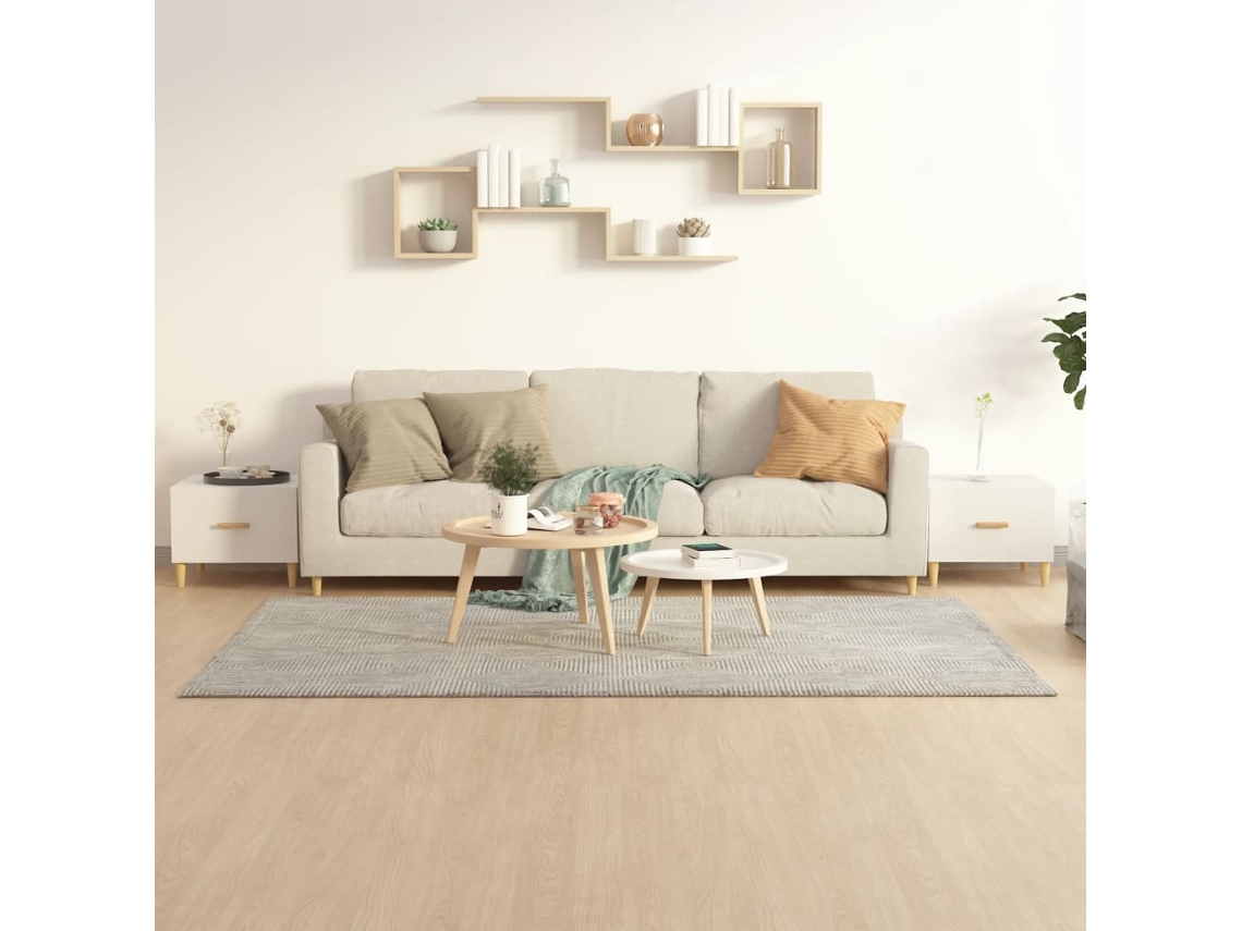 Vidaxl Mesas De Centro 2 Pcs 50x50x40 Cm Branco Brilhante