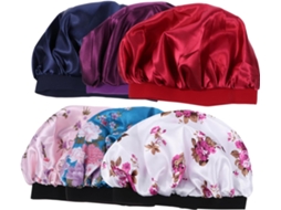 Conjunto De 6 Toucas Noturnas Femininas De Cetim, Confortáveis E Elásticas, Em Diversas Cores.