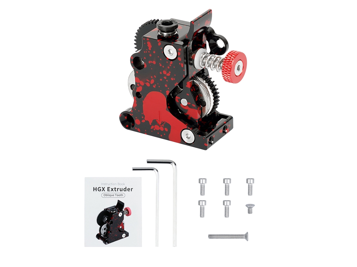 Extrusor HGX dentes helicoidais metal dual gear para filamentos 1.75mm compatível com Ender 3 Cr 10 S/MARCA