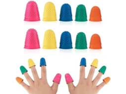 Escolha Sólida - Proteção Para Dedos 10 Unidades - Látex/silicone - Antideslizante - Confortável - Durável - Projeto Flexível - Dedos De Proteção