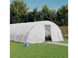 Vidaxl Estufa Com Estrutura De Aço 90 M² 18x5x2,3 M Branco