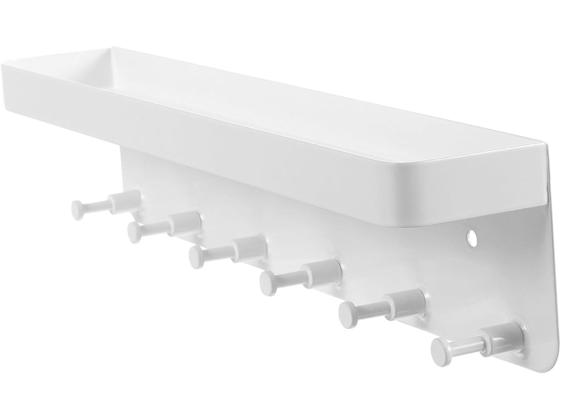 Suporte de Parede para Medalhas e Troféus com Ganchos, em Aço Inoxidável, com Fita para Medalhas. Ideal Exibir Troféus. Cor: Branco BRILVIBERA