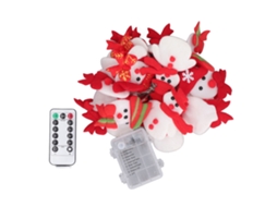 Luzes de Natal com Boneco de Neve, 6,6ft, Controlo Remoto LAXISCREED