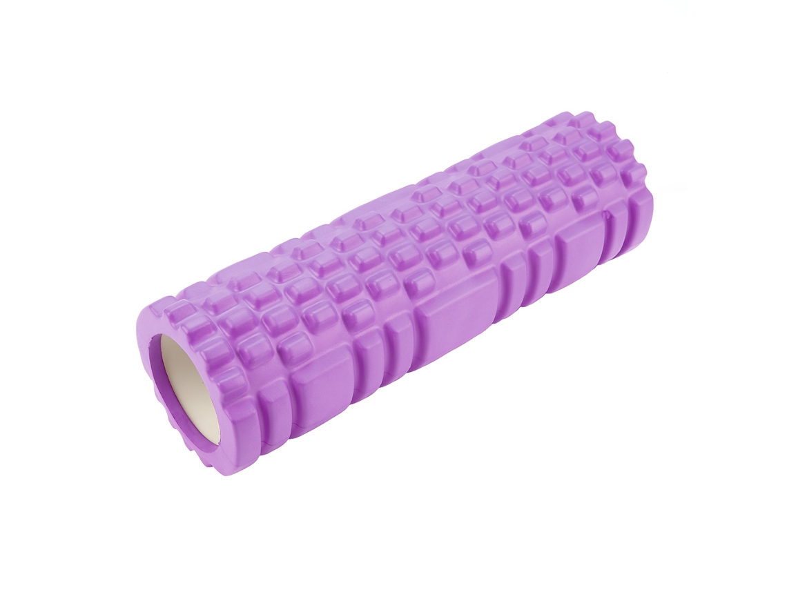 Laxiscreed Roller De Yoga Roxo Para Relaxamento E Alongamento Em Casa