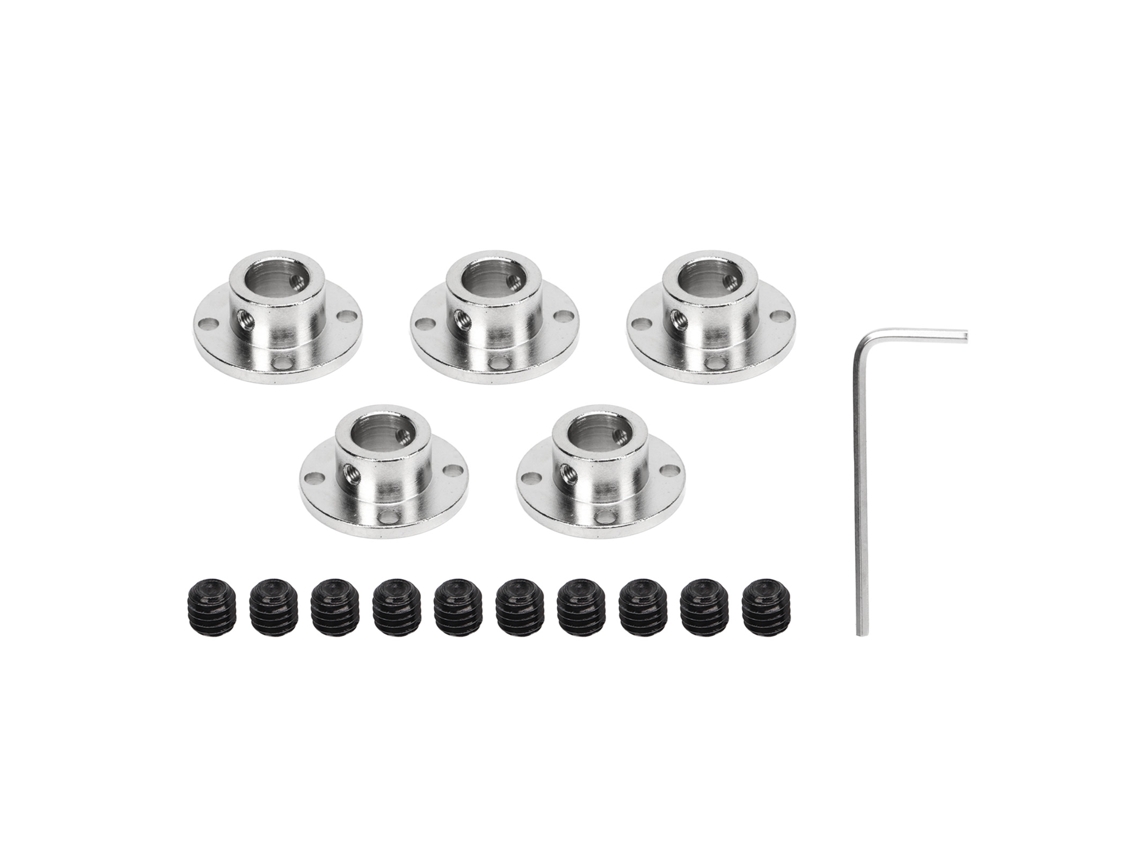 5 Pcs Conector De Acoplamento De Flange Suporte De Eixo Acesso 12mm Diâmetro Interno