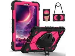 Capa Protetora Compatível Com O Tablet Lenovo Tab One/tab K9 8.7, Com Suporte Giratório E Proteção Contra Quedas.rosa Negra Vermelha Ushion