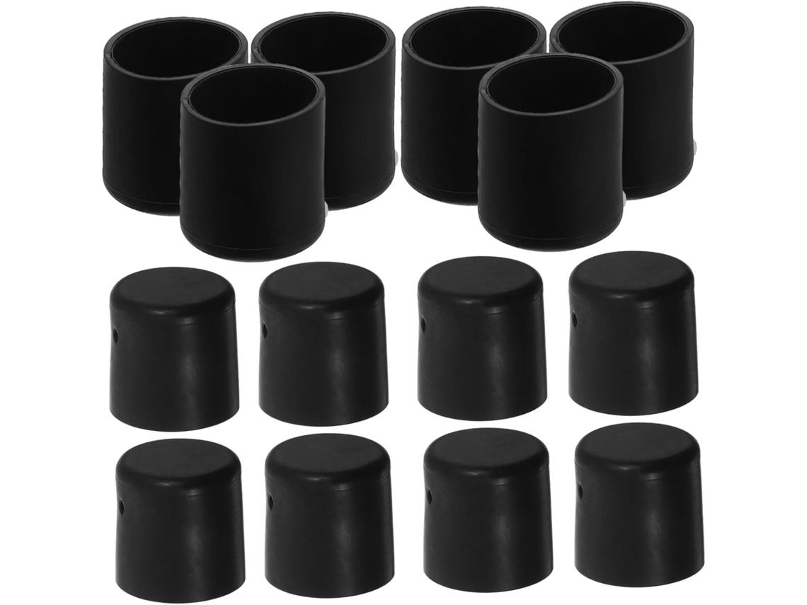 64-protetores De Móveis Para Cadeiras Madeira, Protetores Para Pés De Mesa, Pvc Preto Antiderrapante
