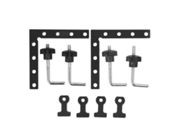 Grampos De Posicionamento Quadrado Em Forma De L Para Marcenaria, Pretos, Duráveis E Resistentes Par Gokoco