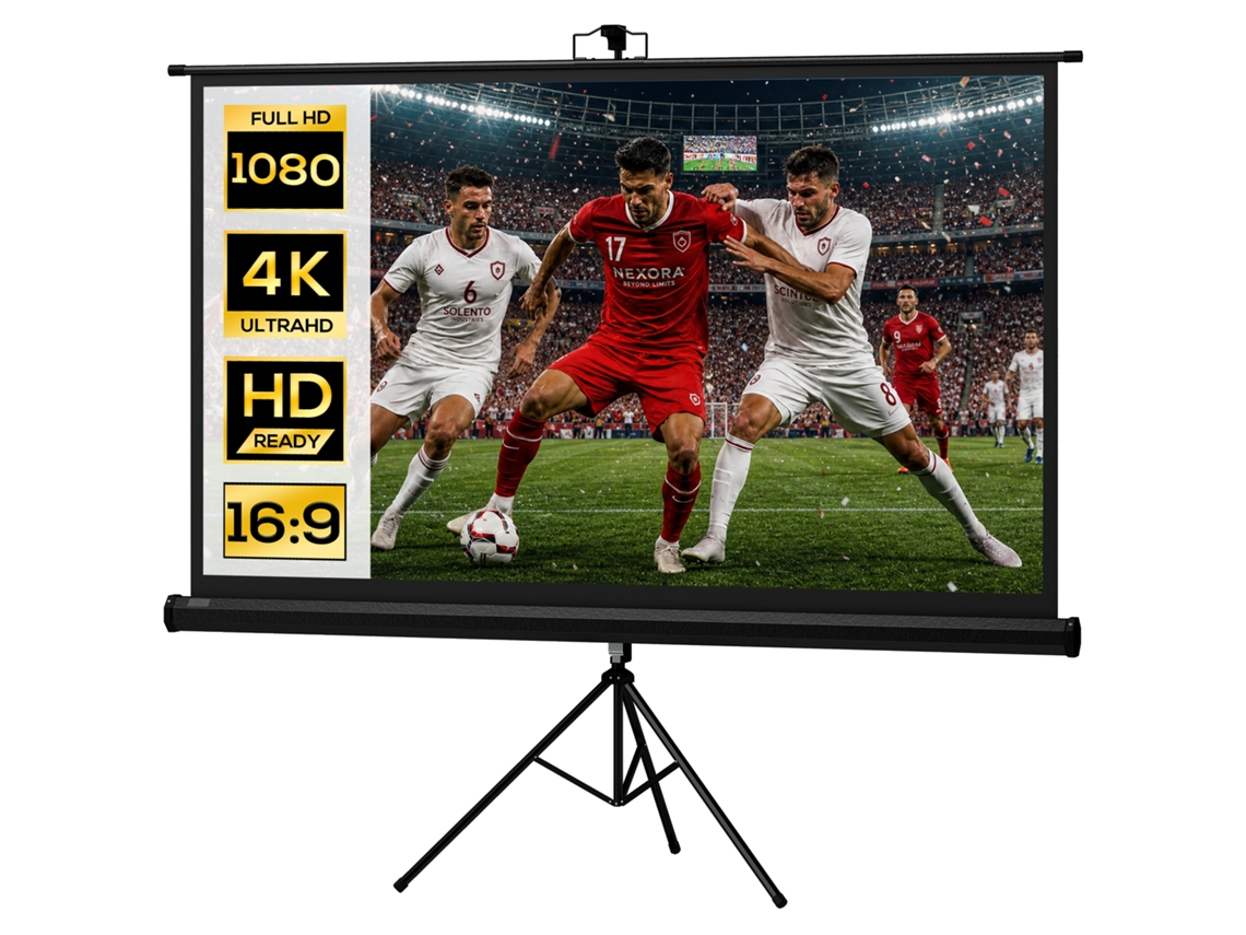 Tela Projétor Portátil BTFORUS 84" com Tripé Ajustável (200x8x118 cm)