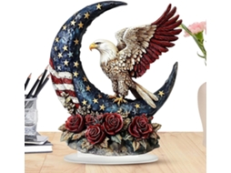 Estátua Patriota Em Acrílico 2d Para Decoração De Escritório Com Detalhe Da Lua