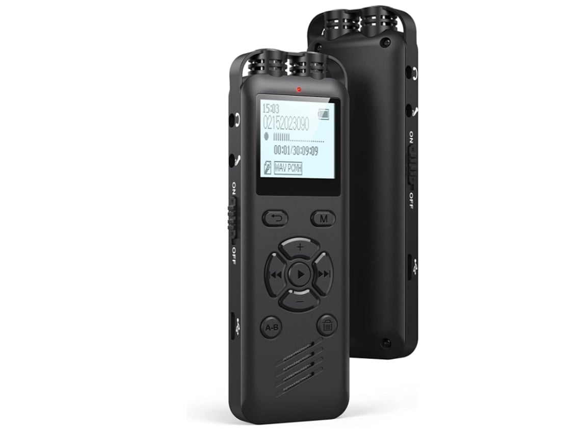 Gravador de Voz Digital NISSGU de 8 Gb para Palestras Reuniões Gravação de Tempo Dispositivo Gravador Ativado Por Voz com Rep