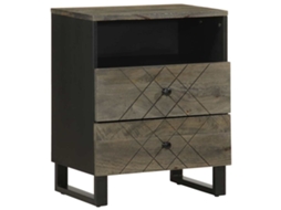 Bedside Cabinet, Bedside Cabinets Vidaxl Preto Madeira De Mangueira