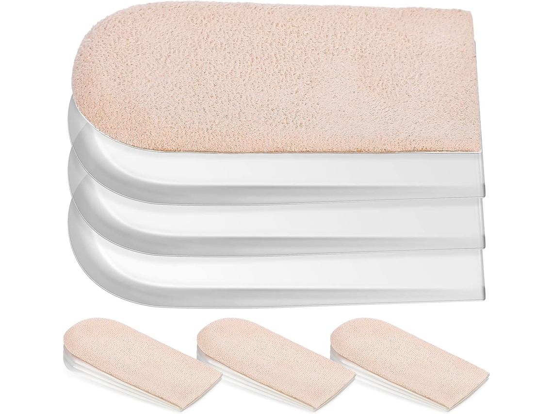 Palmilhas Invisíveis Com Elevação De Calcanhar Para Tênis Esportivos, Suporte Para Caminhada, 2 Pares