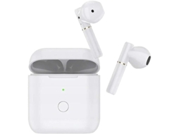 Auriculares Verdadeiros Sem Horas Reprodução Estéreo Alta AUJEZON Bluetooth com Cancelamento de Ruído Branco
