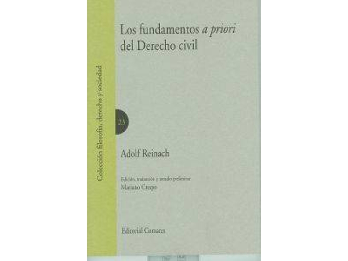 Livro Los Fundamentos A Priori Del Derecho Civil de Adolf Reinach (Espanhol)