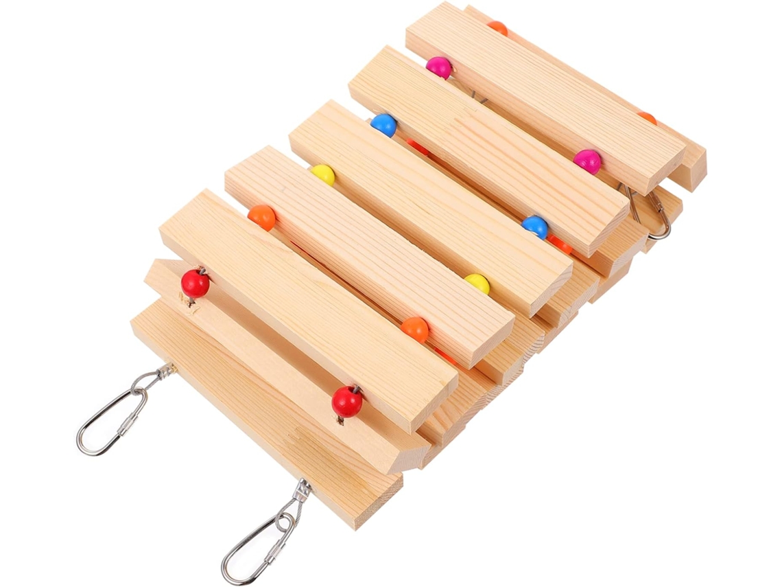 Brinquedo De Balanço De Madeira Para Galinhas, Com Escada E Poleiro.