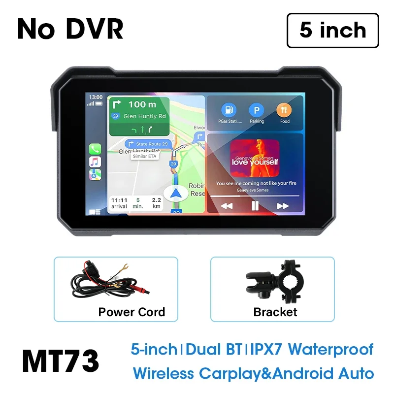 (carplay) Navegação Para Motocicleta De 5 Polegadas, Compatível Com Carplay E À Prova D'água.