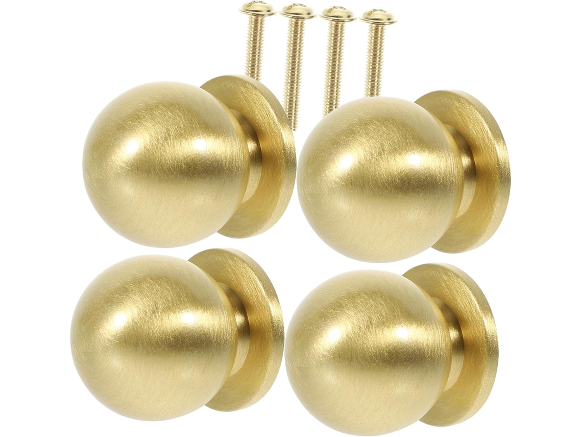 Osaladi Conjunto De 4-puxadores Gaveta Cômoda Em Latão, Dourados E Decorativos Para Armários Gavetas, Fácil Instalação