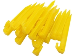 20 Estacas de plástico reforçado AQUAFORGE para bordaduras, suportes de plantas, gramados, tendas e caravanas